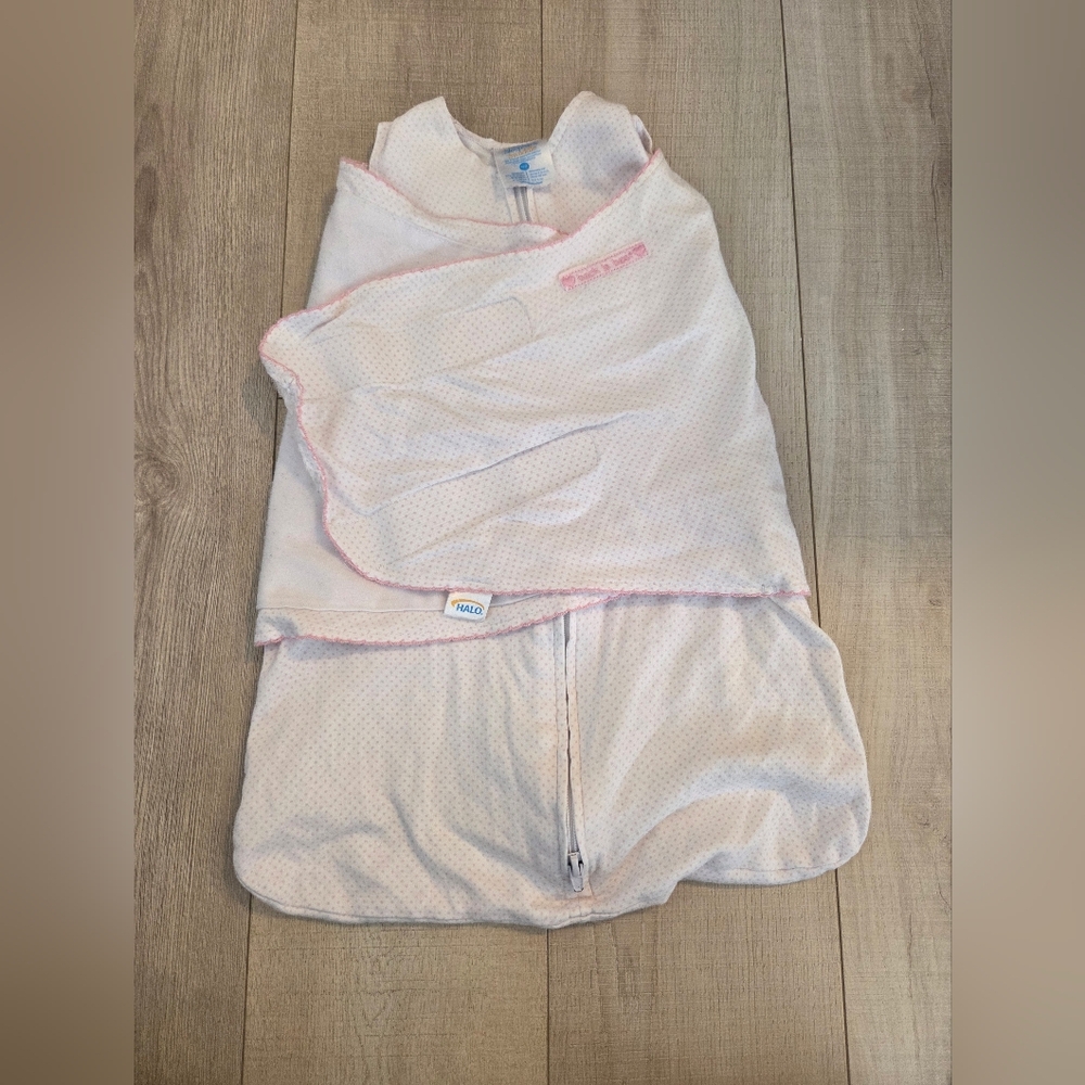 Halo Pink and White SleepSack Swaddle